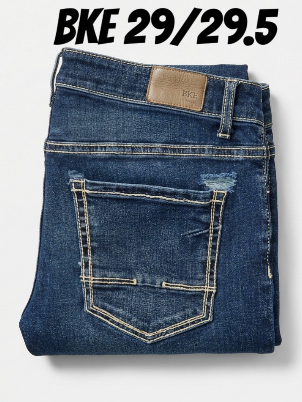 BKE Women's Dark Blue Skinny Jeans with Contrast Stitching